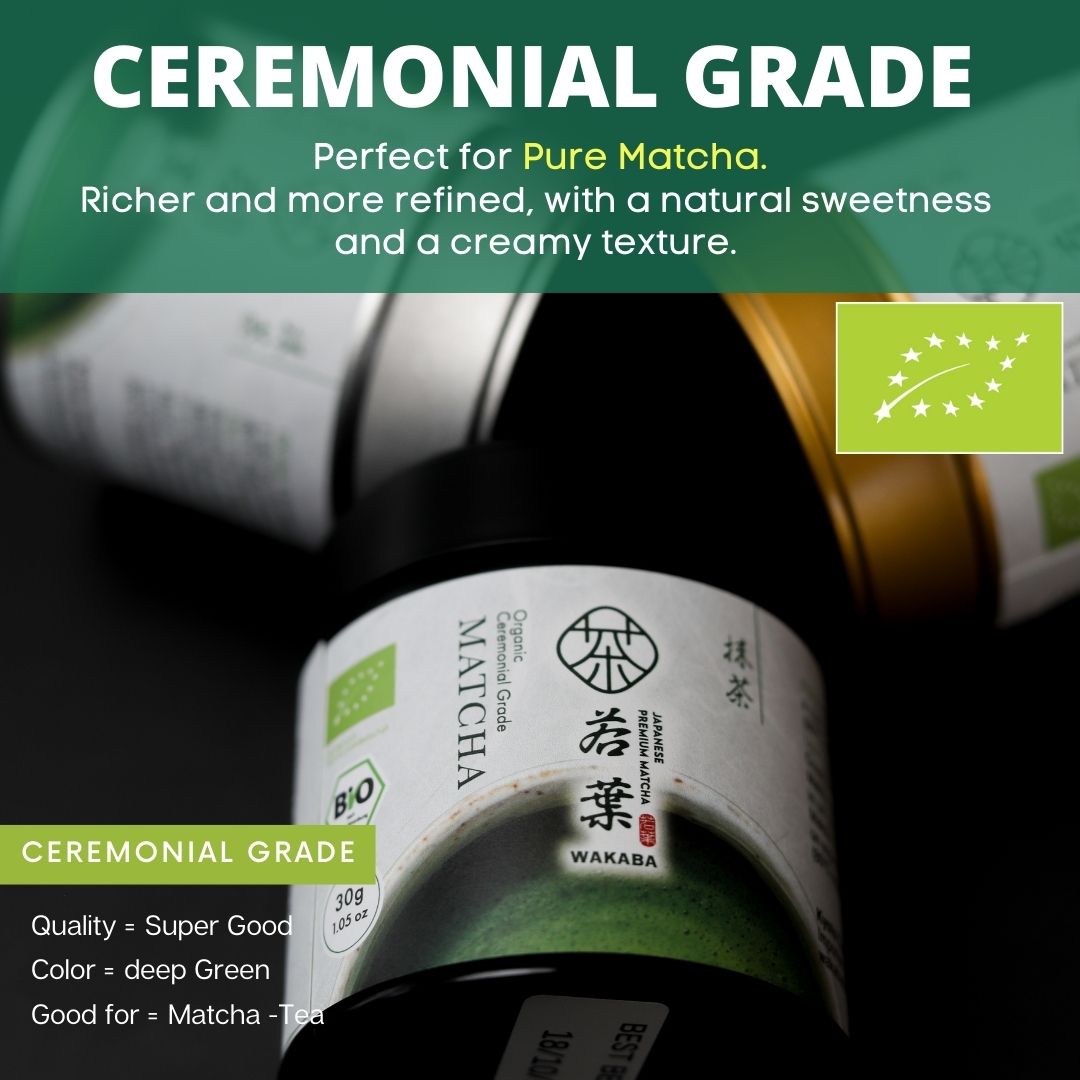 WAKABA Organic Ceremonial Grade Matcha 30g – wholesale product image 3