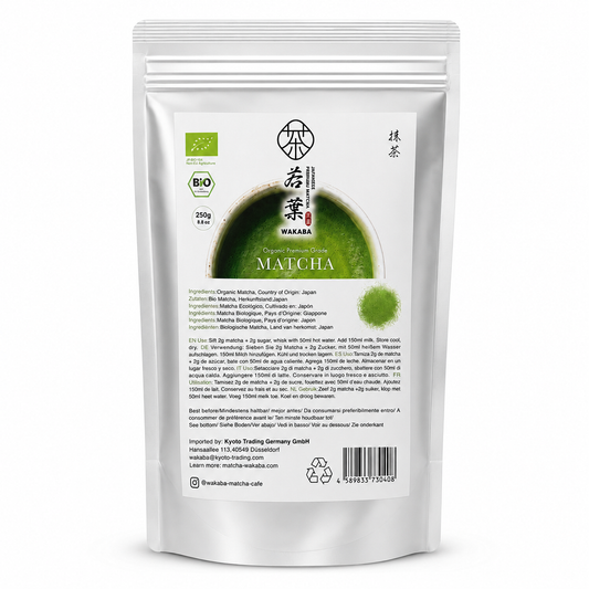 WAKABA Organic Premium Matcha 250g – wholesale product image