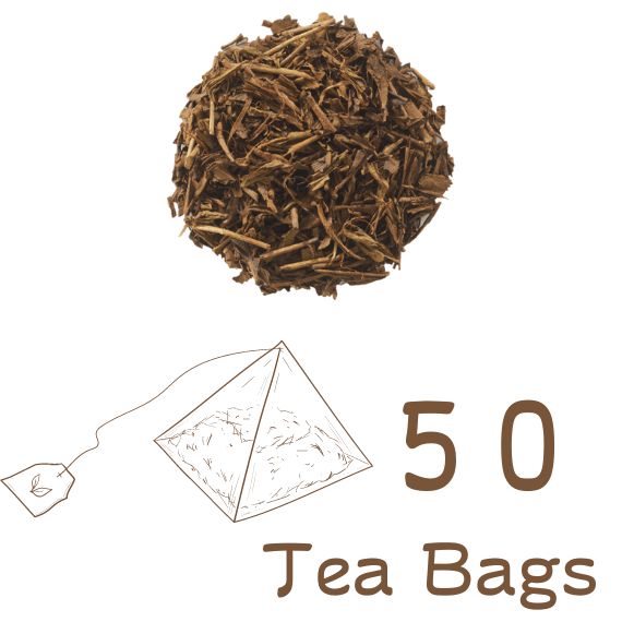 Organic Houjicha Leaf Tea 50 Bags / 100g